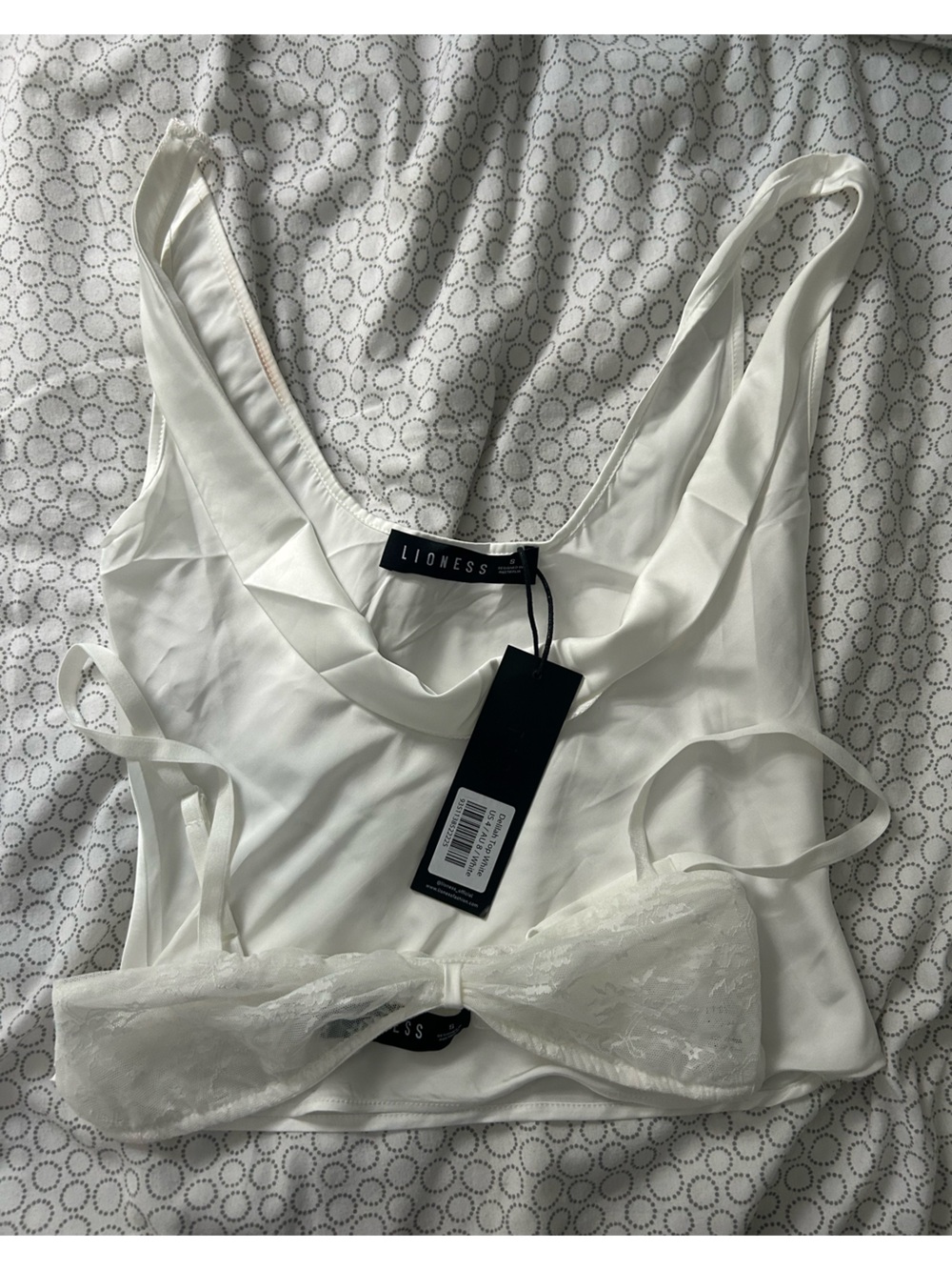 Lioness Ivory Satin Lace Camisole